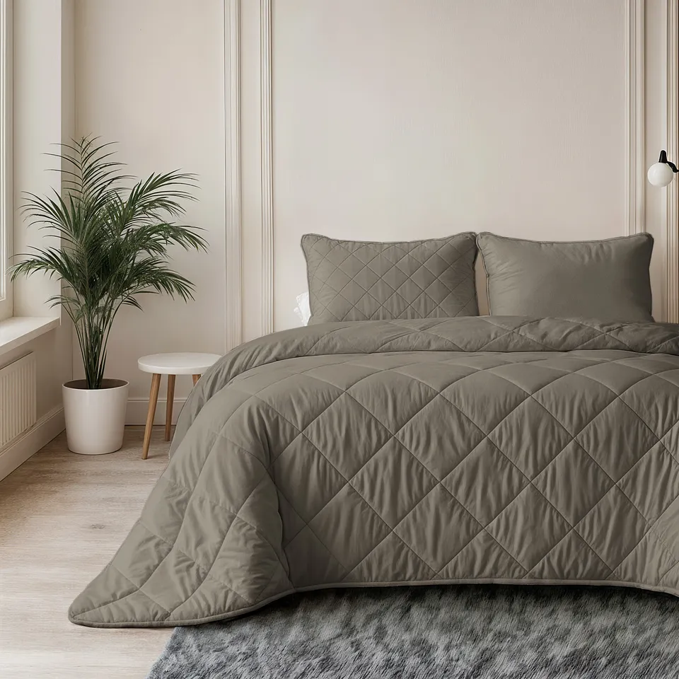 NordDream Lazy peitto taupe/harmaa 200x200 cm pestävä