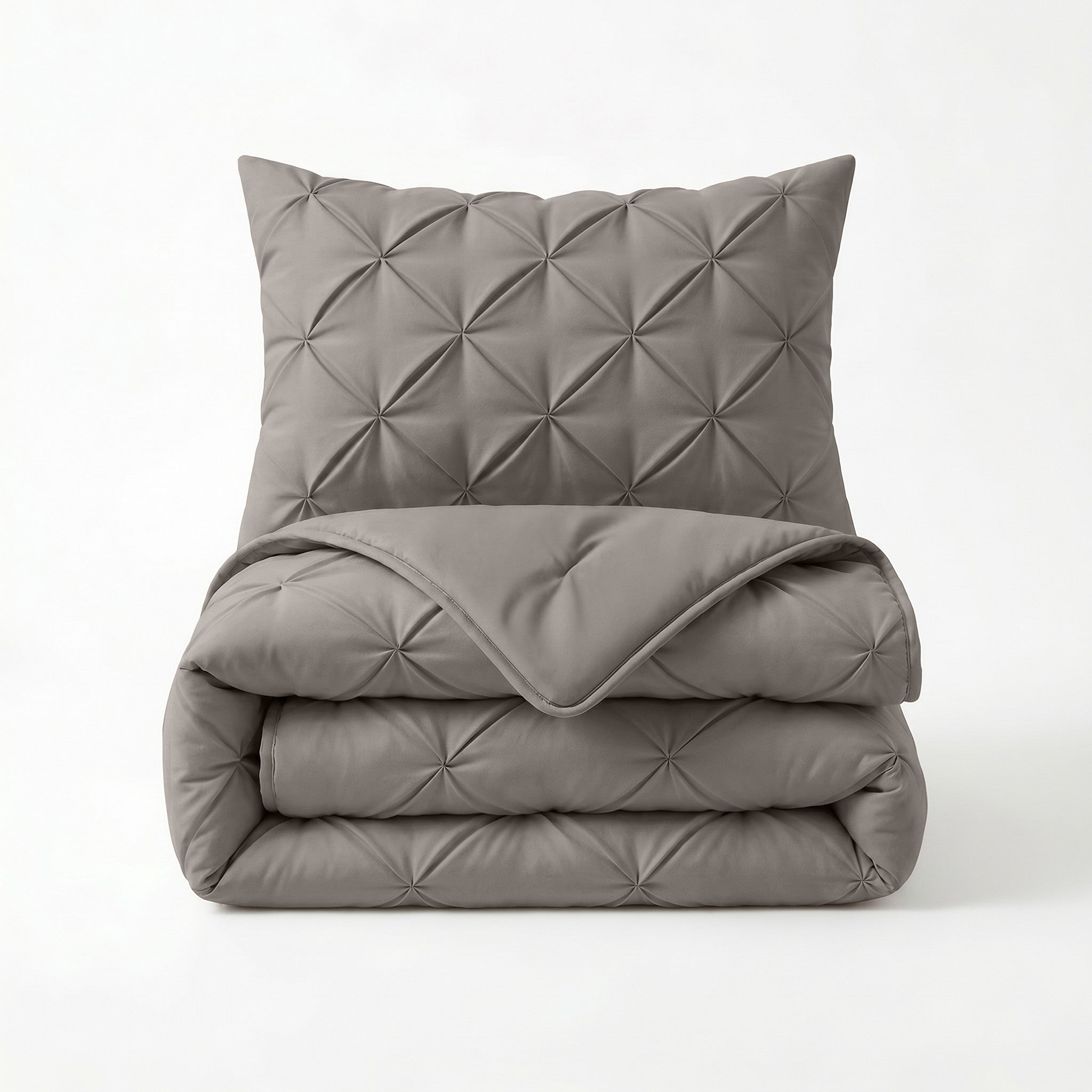 NordDream Lazy Pintuck peitto taupe/harmaa 200x200 pestävä