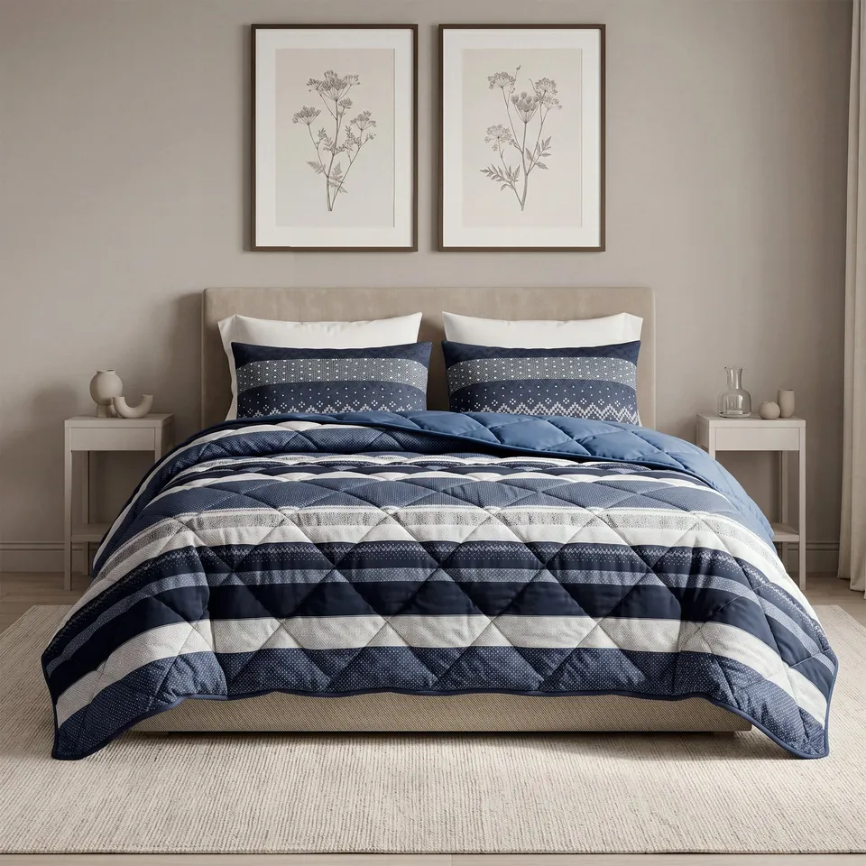 NordDream Lazy Elisabeth pesupeitto navy tyynyliinoilla