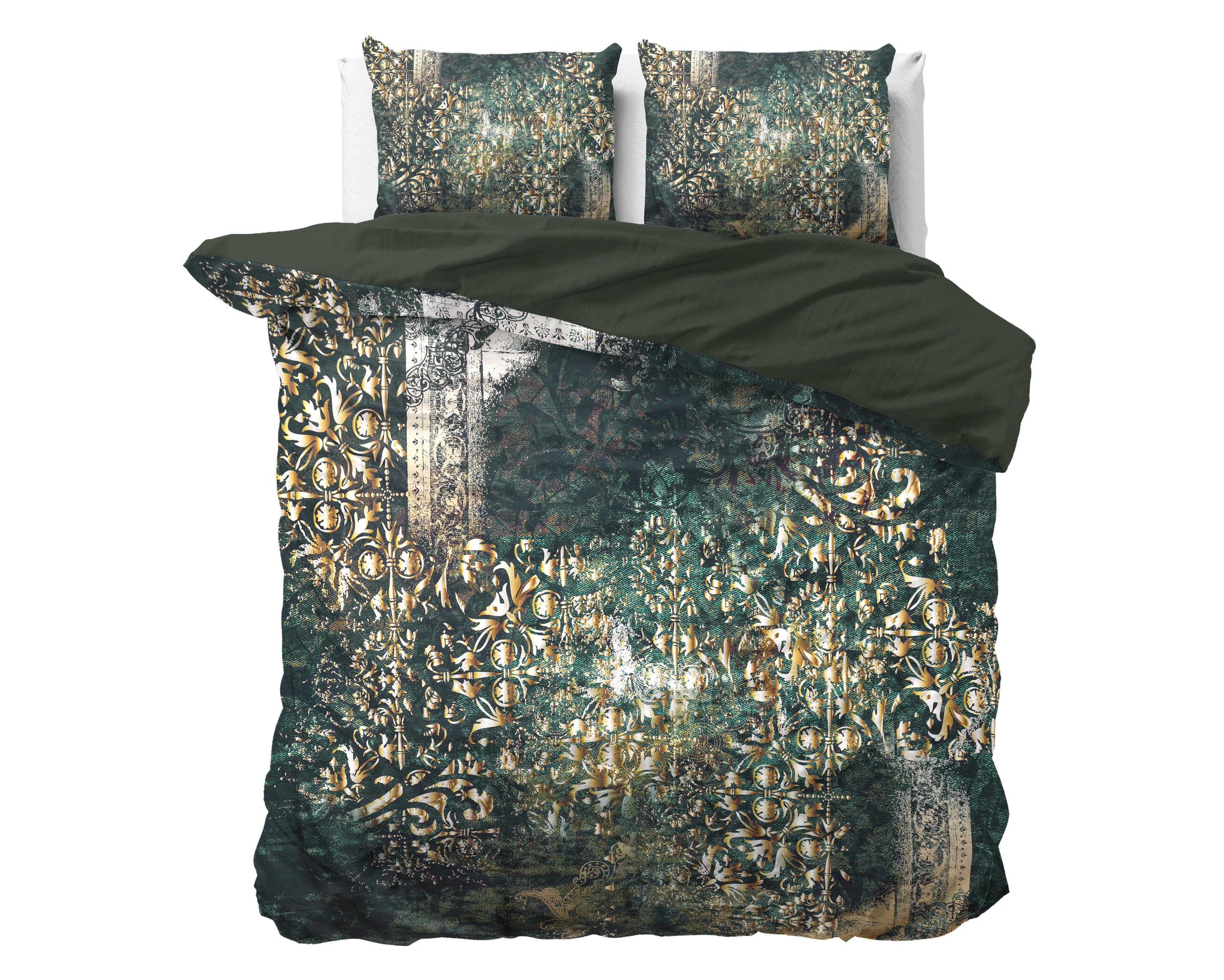 NordDream Wild Satijn Nairobi Green pussilakana 200x200/220 vihreä satiini