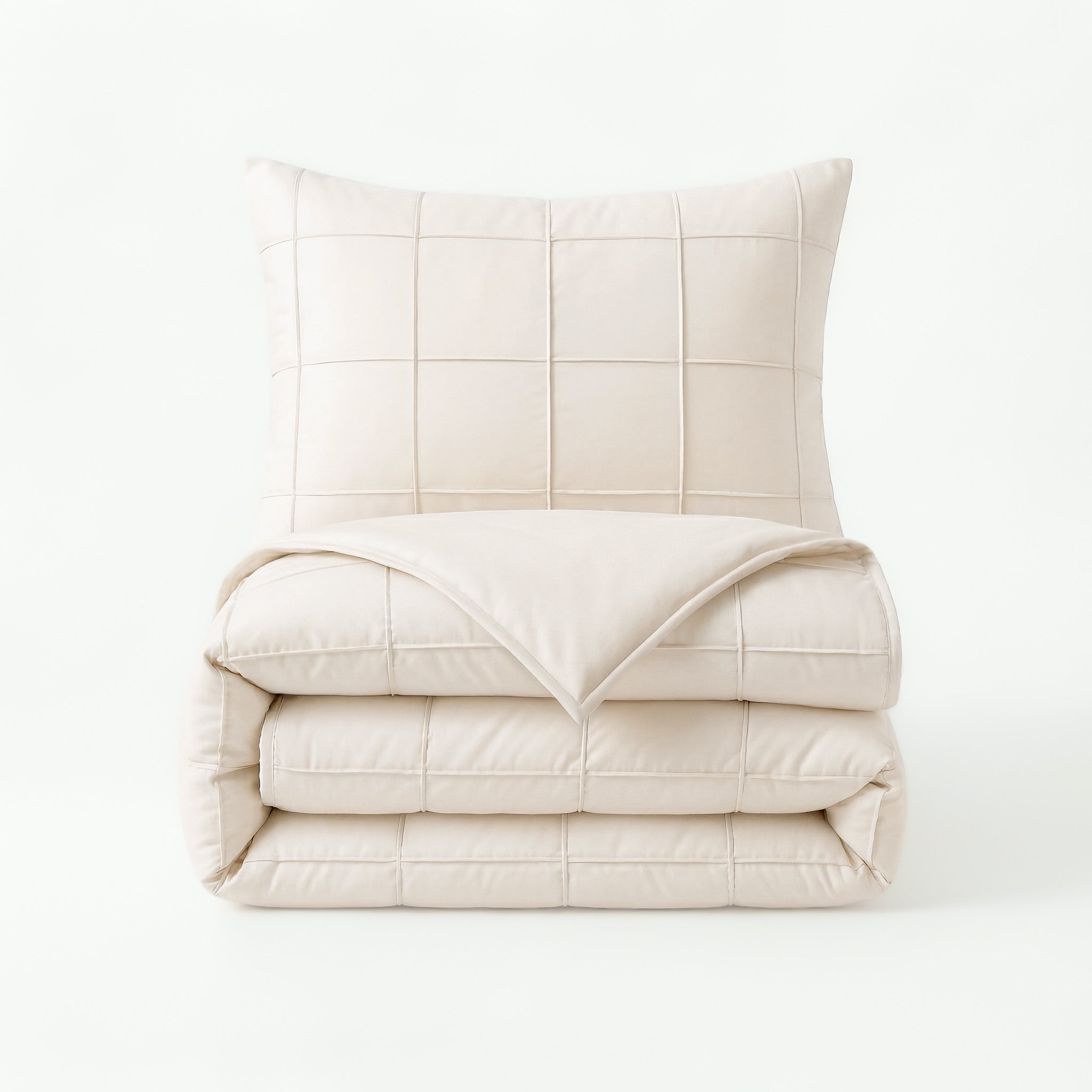 NordDream Fresh Check Pintuck pussilakana 140x200/220 beige
