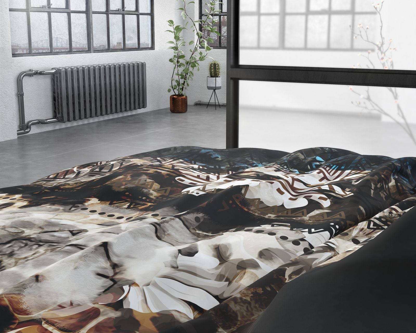NordDream Wild Satijn Aluna pussilakana multi 200x220 cm satiini