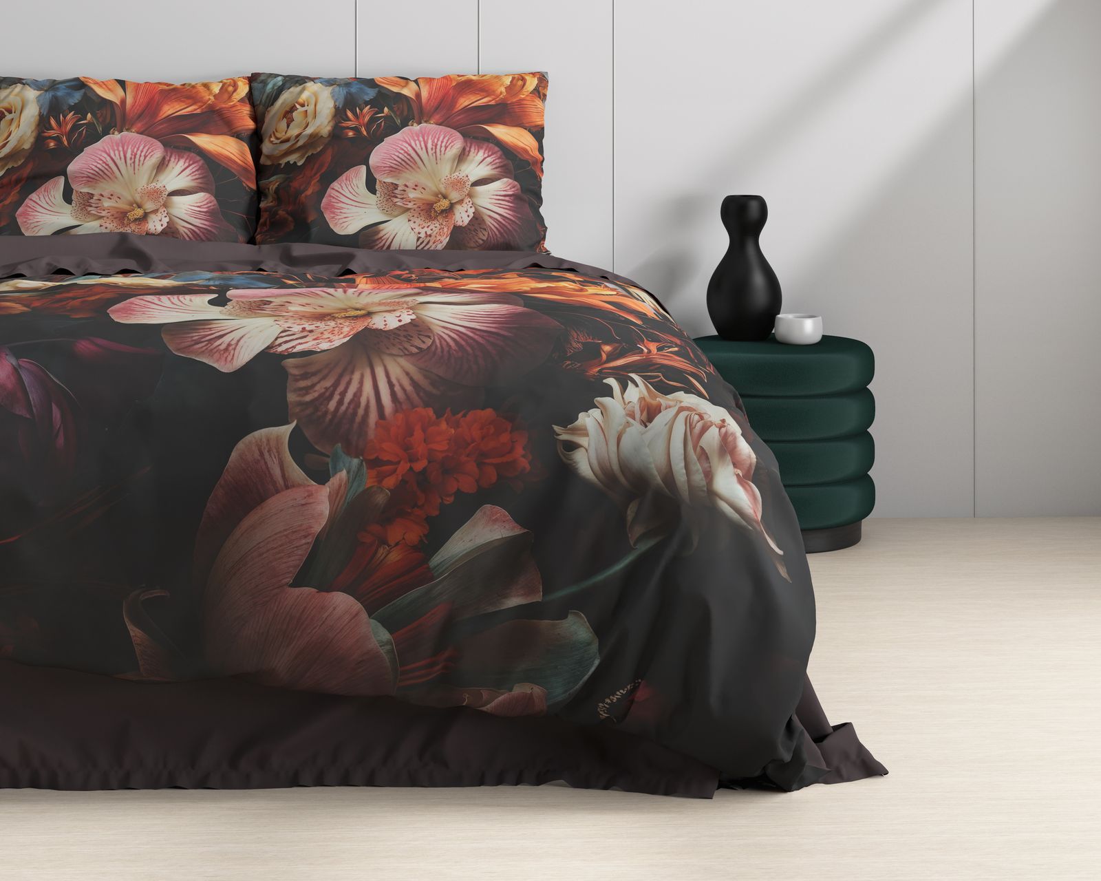 NordDream Wild Flower pussilakana 200x200 multi satiini