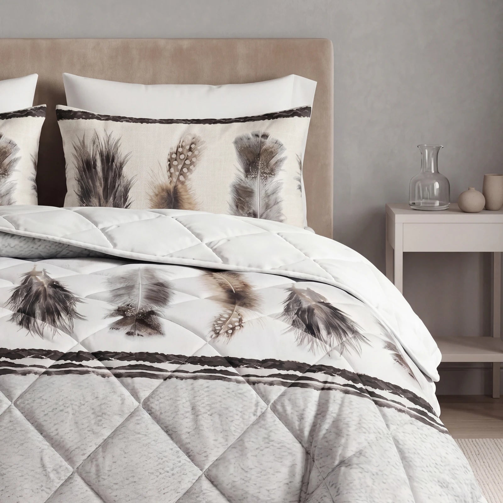 NordDream Feathers peitto 200x200 pussilakanaton valkoinen