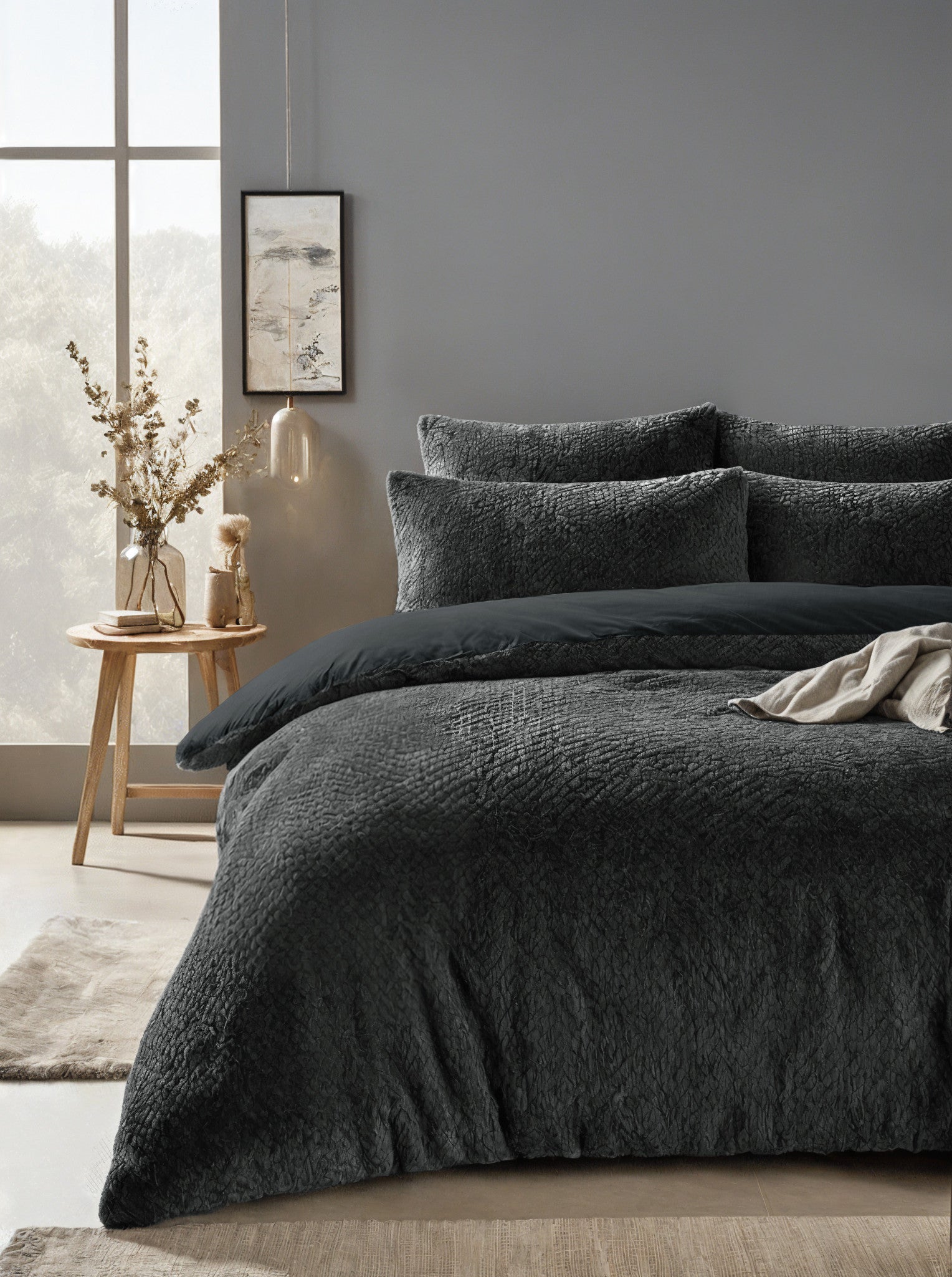 NordSleeps NordDream Teddy Fur pussilakana antrasiitti 200x200