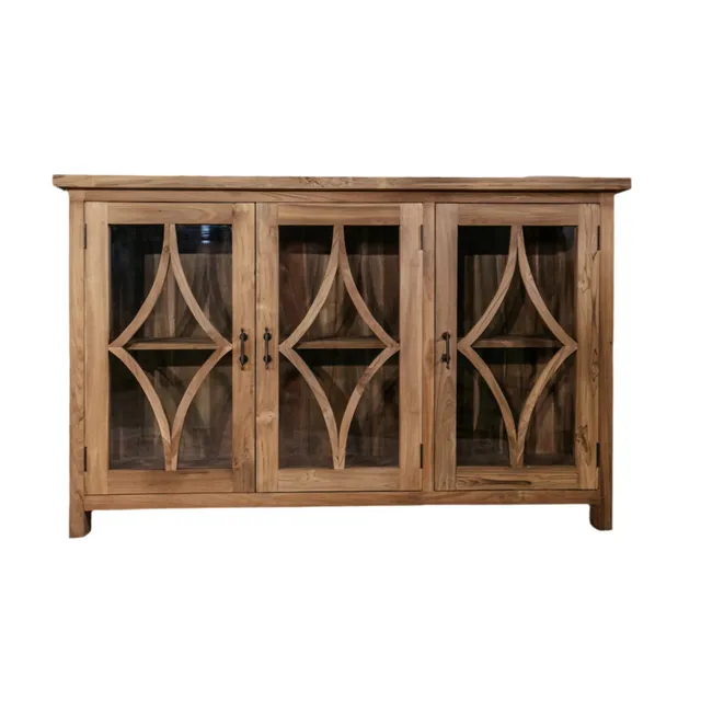 Sasus Verona vitriinisenkki kierrätystiikki 150 x 39 x 94 cm