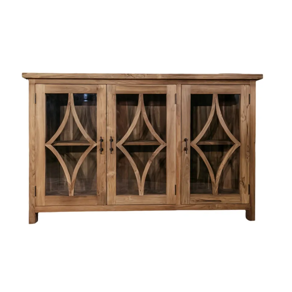 Sasus Verona vitriinisenkki kierrätystiikki 150 x 39 x 94 cm