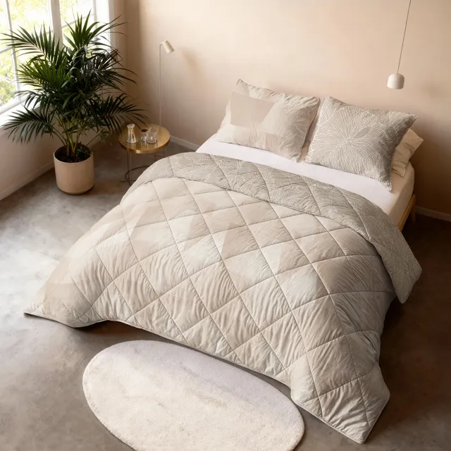 NordDream Lazy peitto 140x200 beige Triangles-kuvio