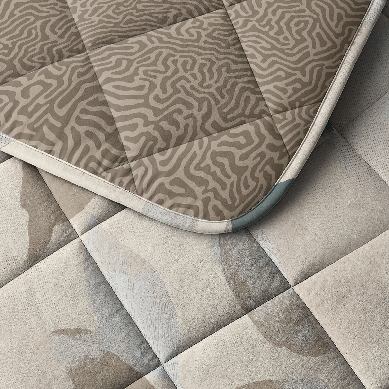 NordSleeps NordDream Solitude peitto 200x200 taupe pestävä