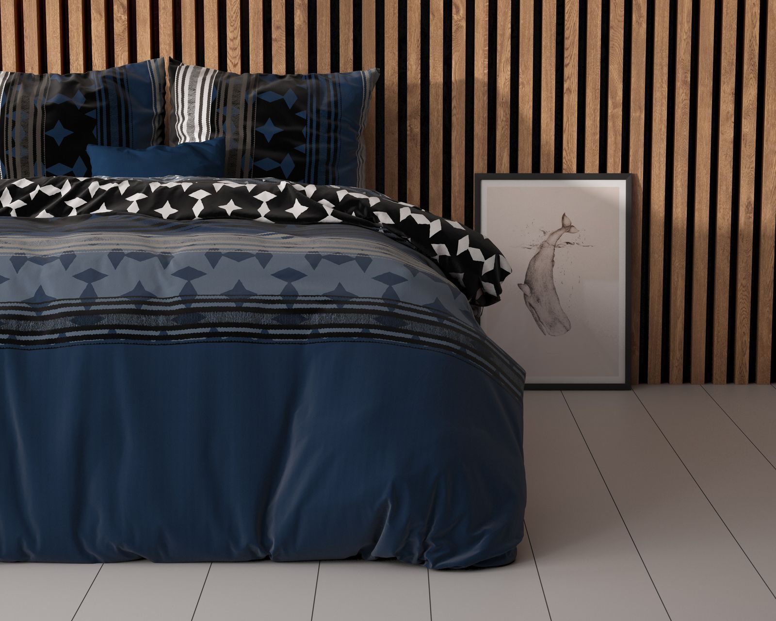 NordDream Elegance Scanda pussilakanasetti 240x220 tummansininen
