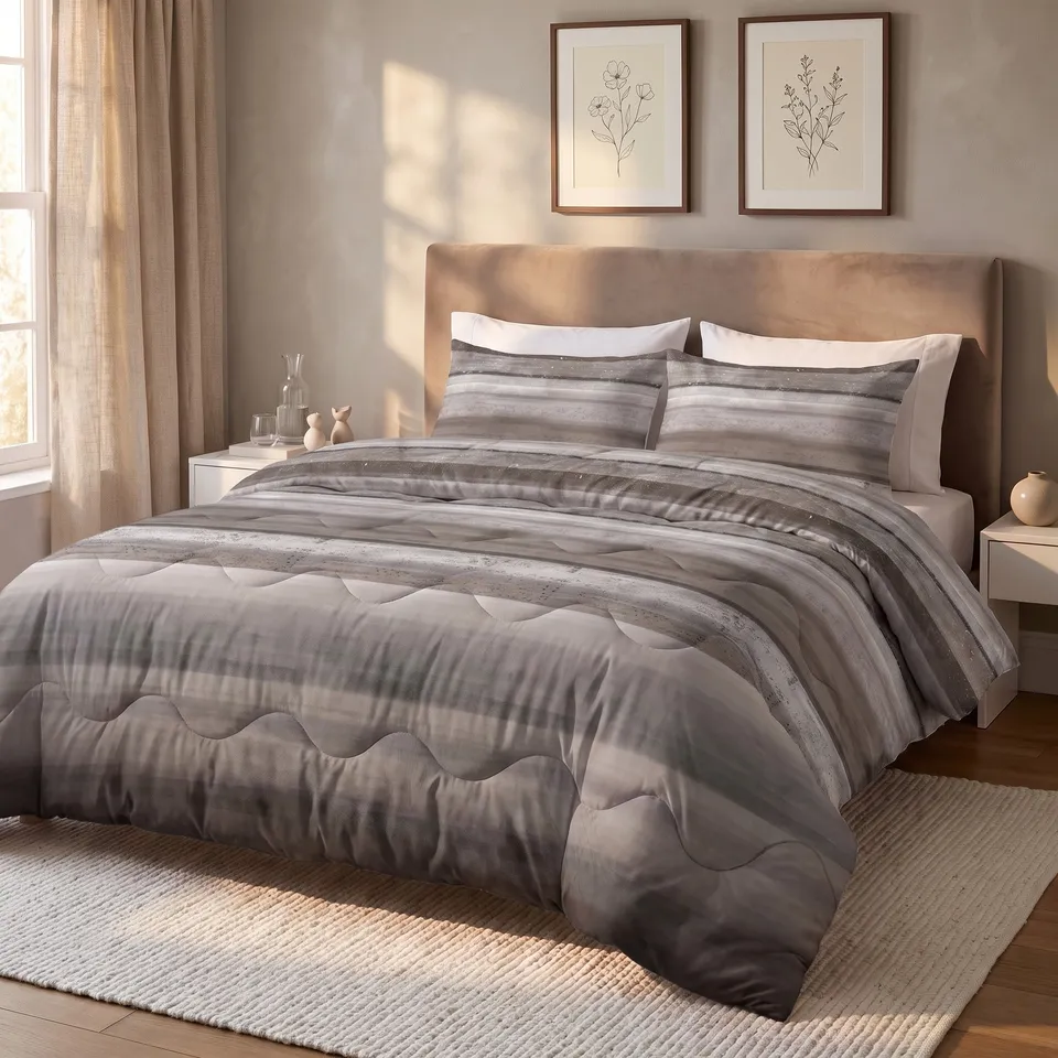 NordDream Lazy Marcus pussilakanaton peitto 140x220 taupe pestävä