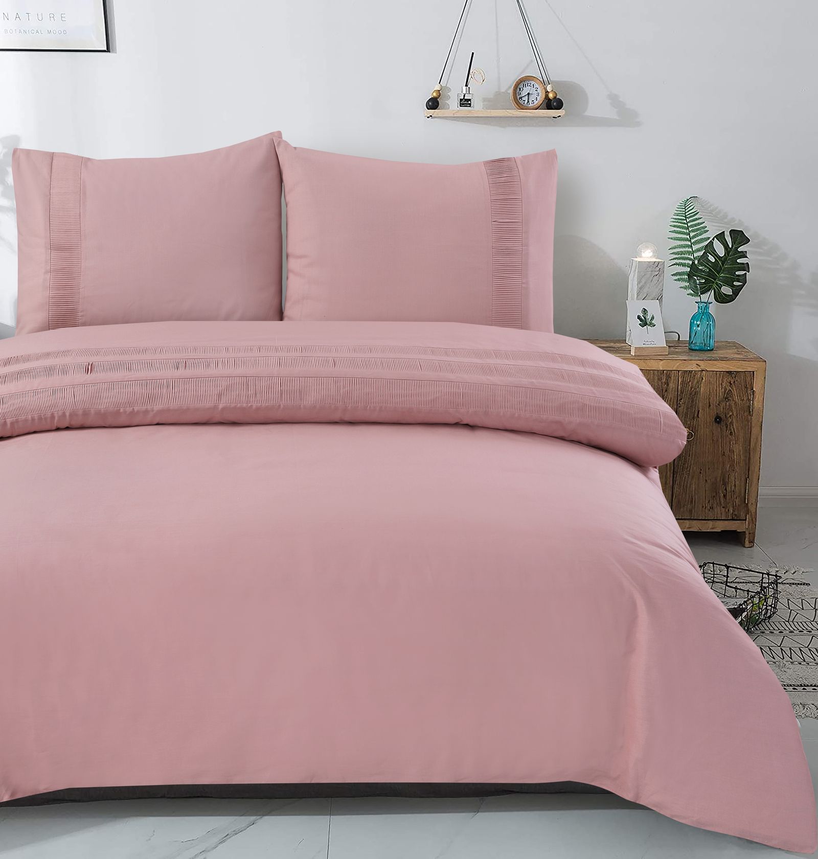 NordDream Classics Bali pussilakanasetti roosa 200x220 perkali