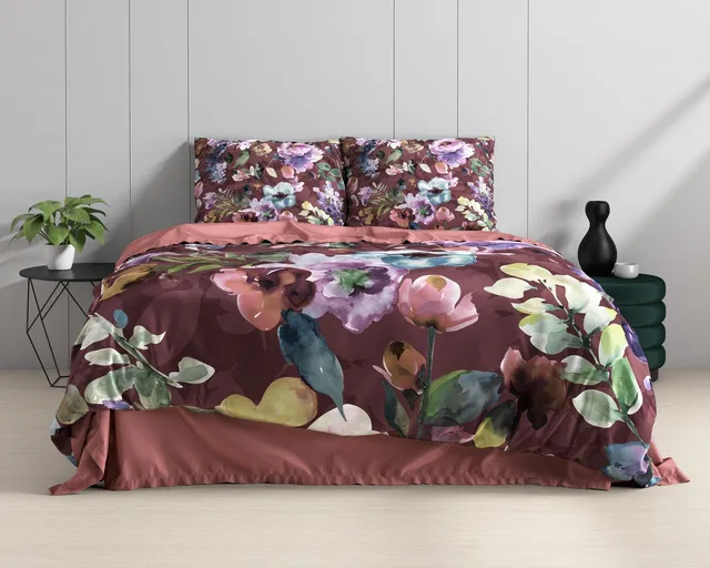 NordDream Wild Satiini Anne pussilakana violetti puuvillasatiini