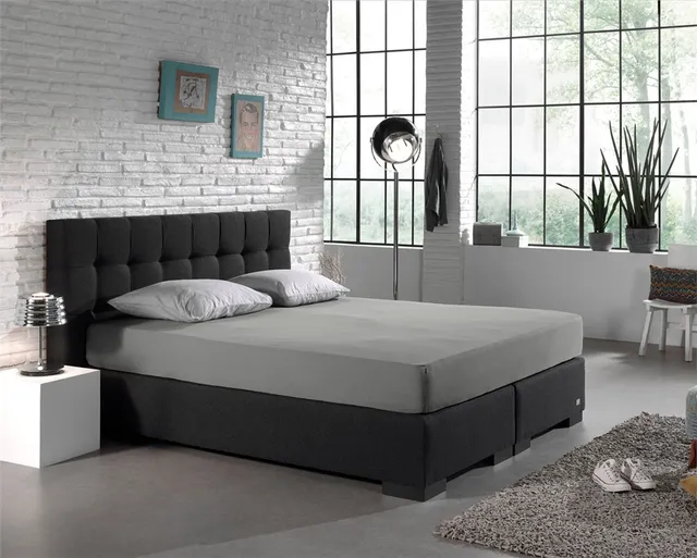 NordDream Double Jersey aluslakana harmaa 160x200