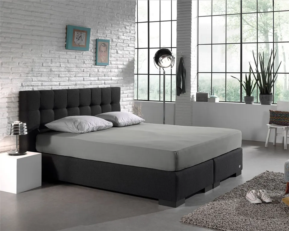 NordDream Double Jersey aluslakana harmaa 160x200