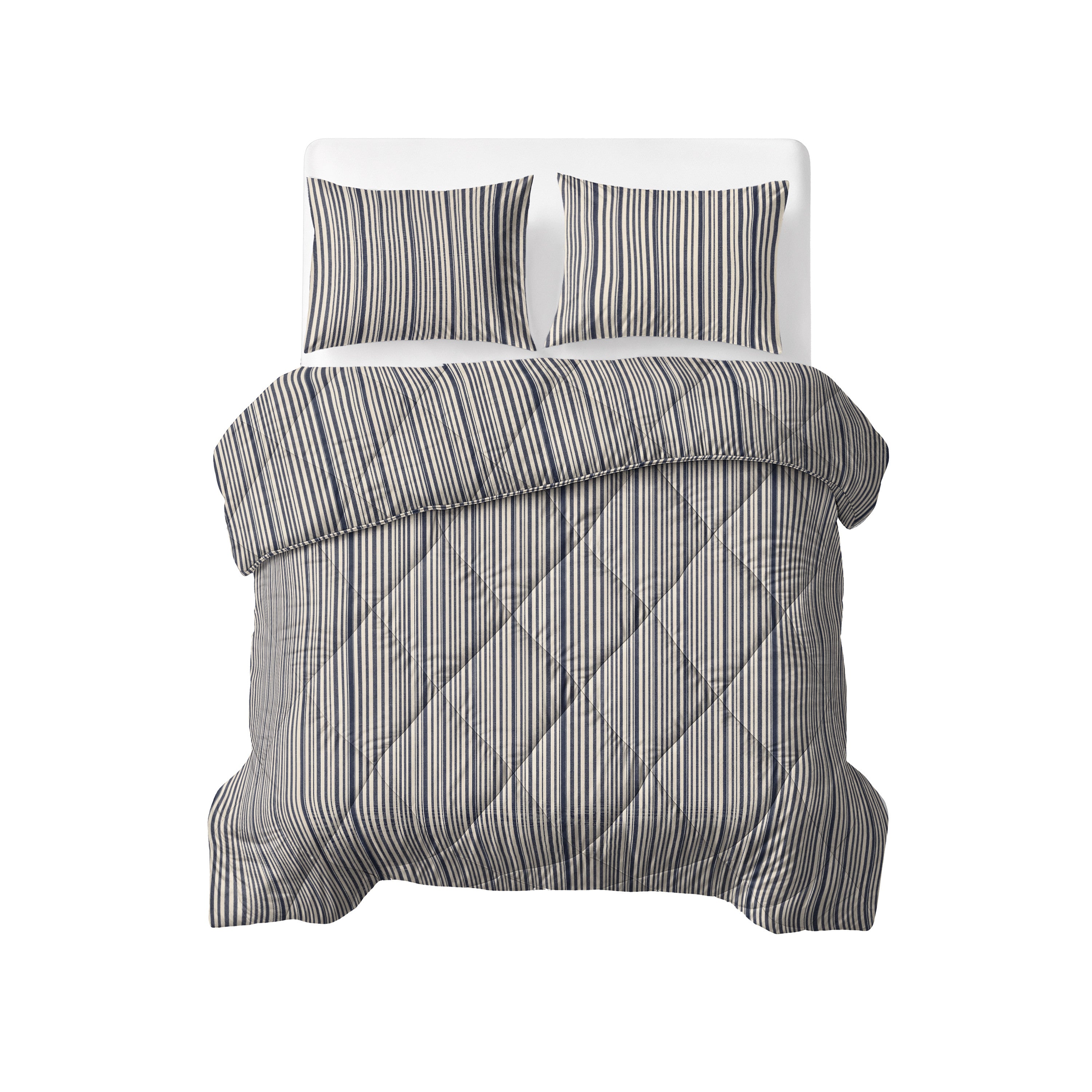 NordDream Lazy Stripy peitto beige-sininen 200x220 pestävä