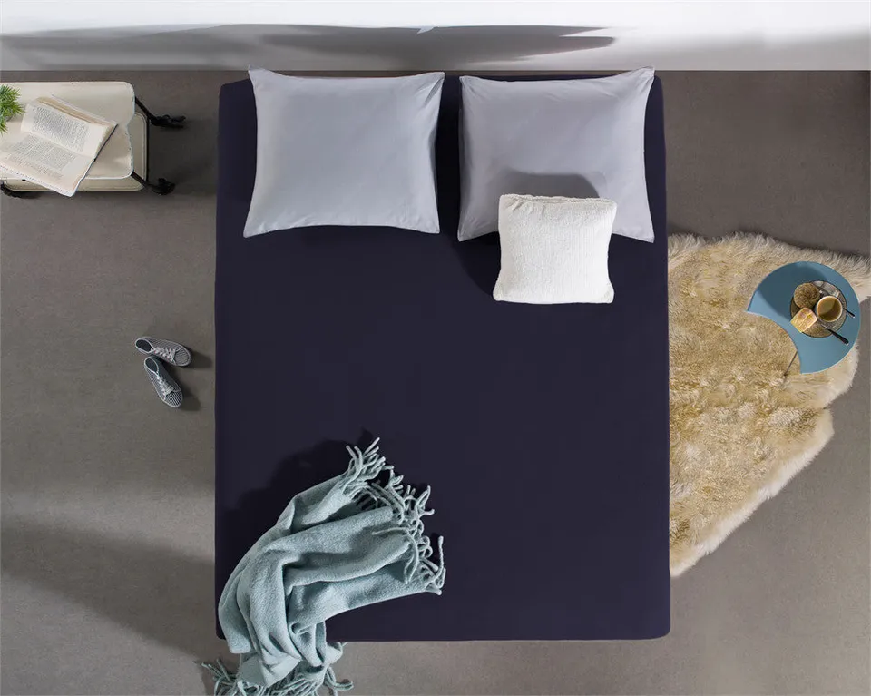 NordDream Jersey muotoonommeltu lakana navy 140x200/220 cm