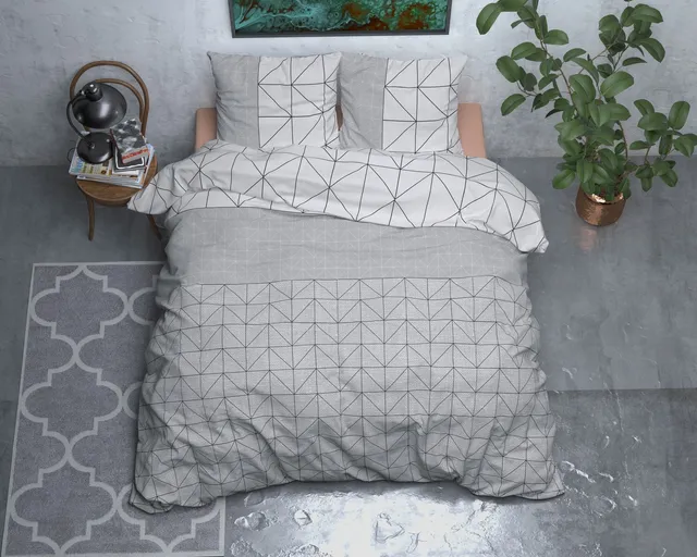 NordDream Flanel Gino pussilakana 140x200 harmaa lämmin