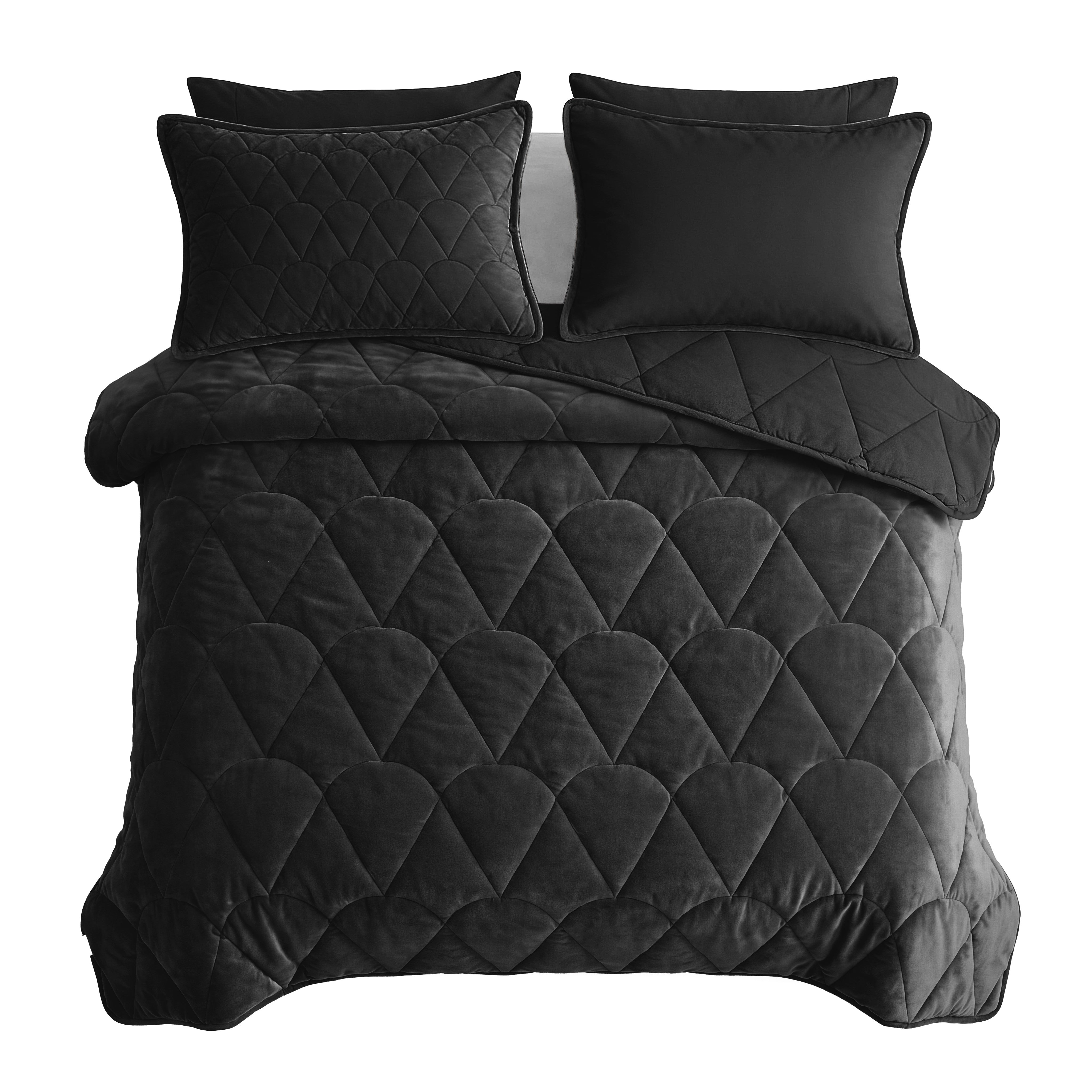 NordDream Lazy Velvet musta peitto 140x200 sametti