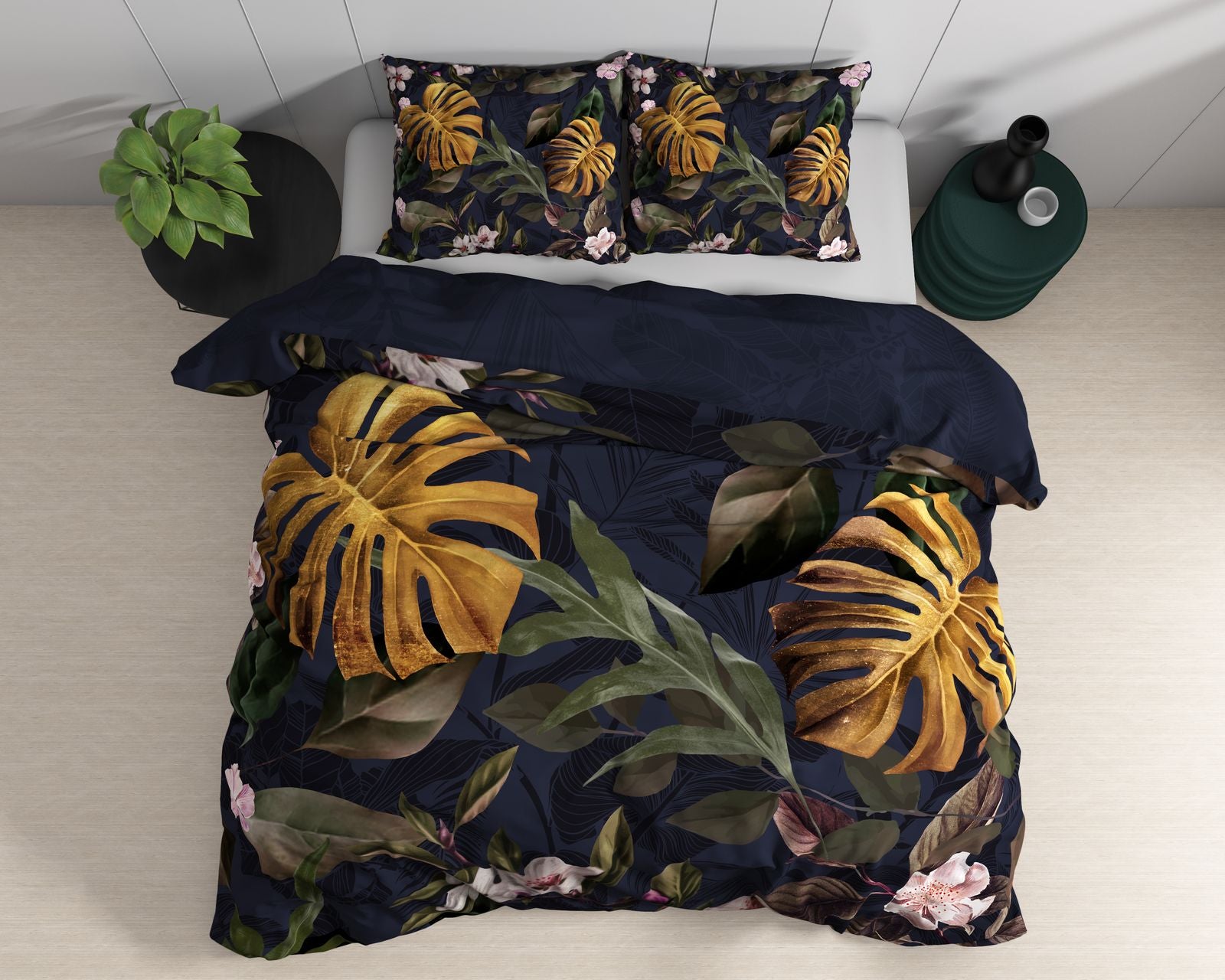 NordDream Nature Durk pussilakana 200x200 vihreä puuvilla
