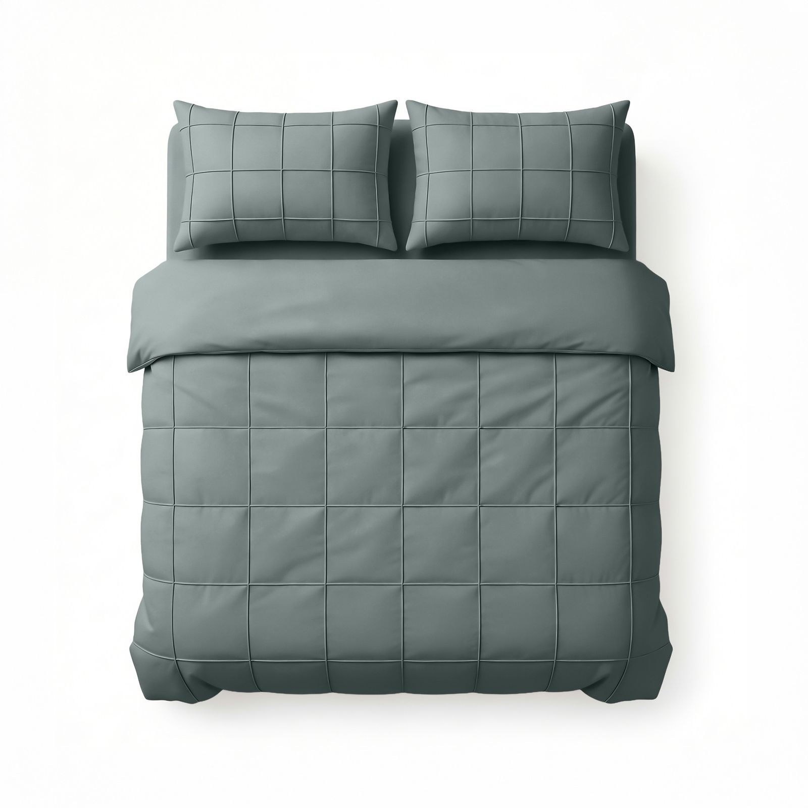 NordDream Fresh Check Pintuck pussilakana vihreä 140x200 kuvio