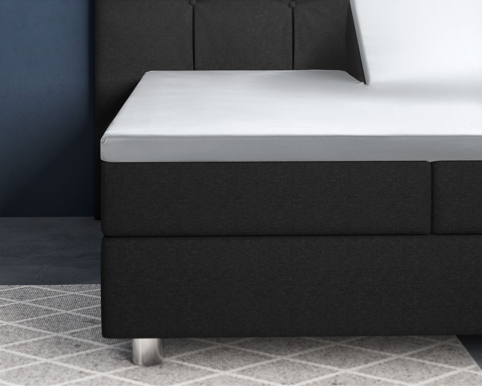 NordDream Satin splittopper aluslakana 180x200 valk satiini