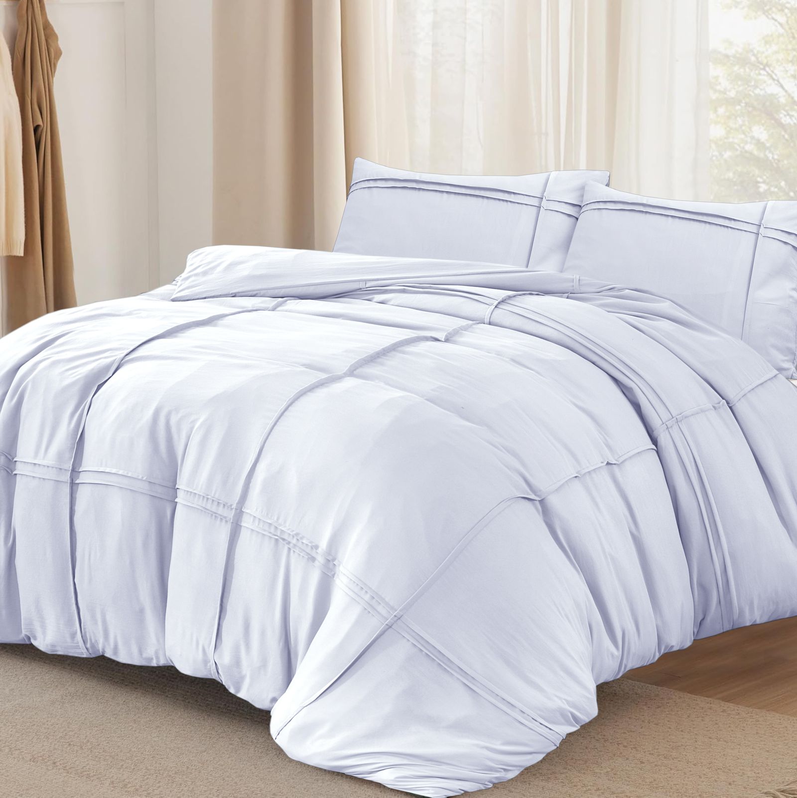 NordDream Fresh Washed Tufted pussilakanasetti 200x200/220 valkoinen