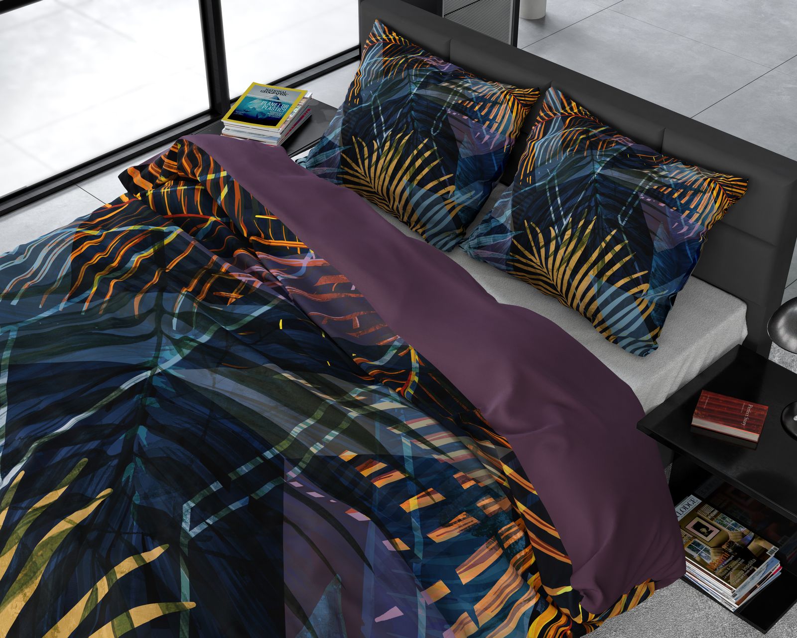 NordDream Wild Satijn Marina Navy pussilakana 140x200 satiini
