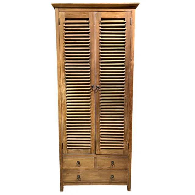 Sasus Vita kaappi kierrätystiikki 86x43x200 cm säleovet