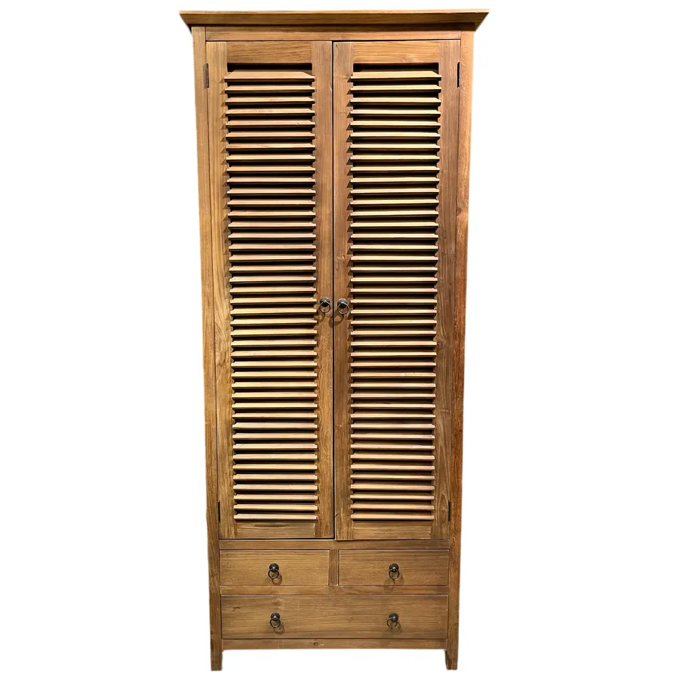 Sasus Vita kaappi kierrätystiikki 86x43x200 cm säleovet