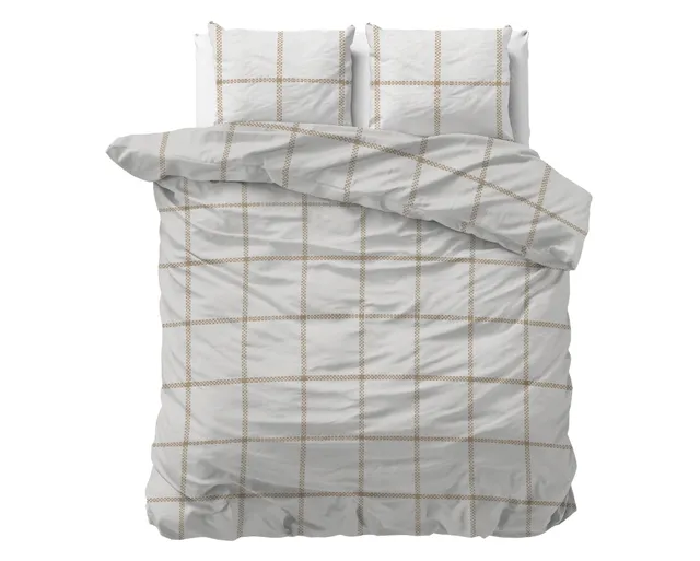 NordDream Classy Vasco pussilakanasetti valkoinen 200x220 mikrokuitu