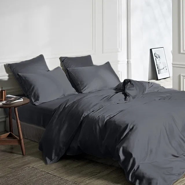 NordDream Bamboo pussilakanasetti 140x200 antrasiitti bambu