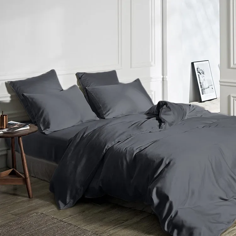 NordDream Bamboo pussilakanasetti 140x200 antrasiitti bambu