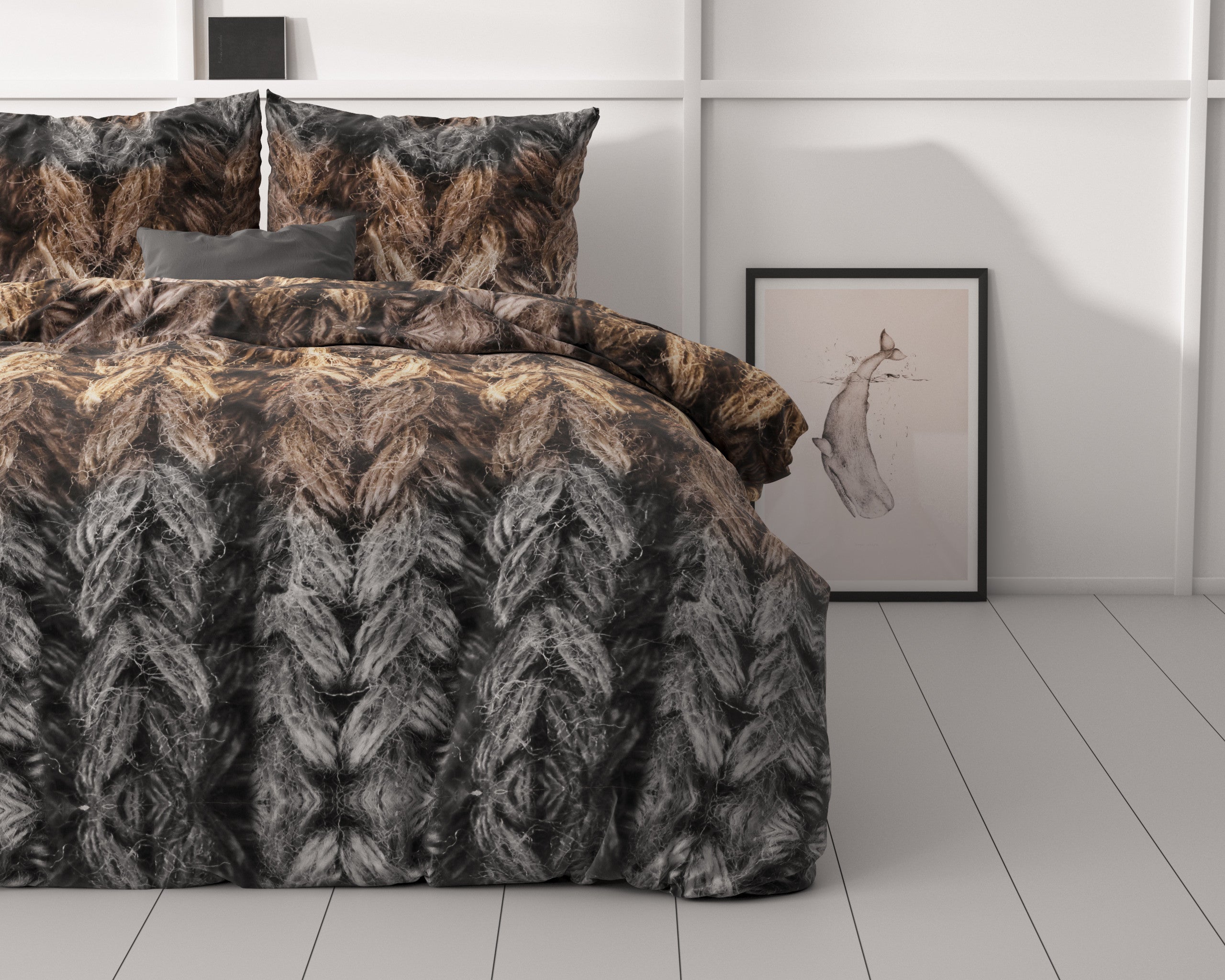 NordDream Classy Trendy Knits pussilakana ruskea mikrok uit u