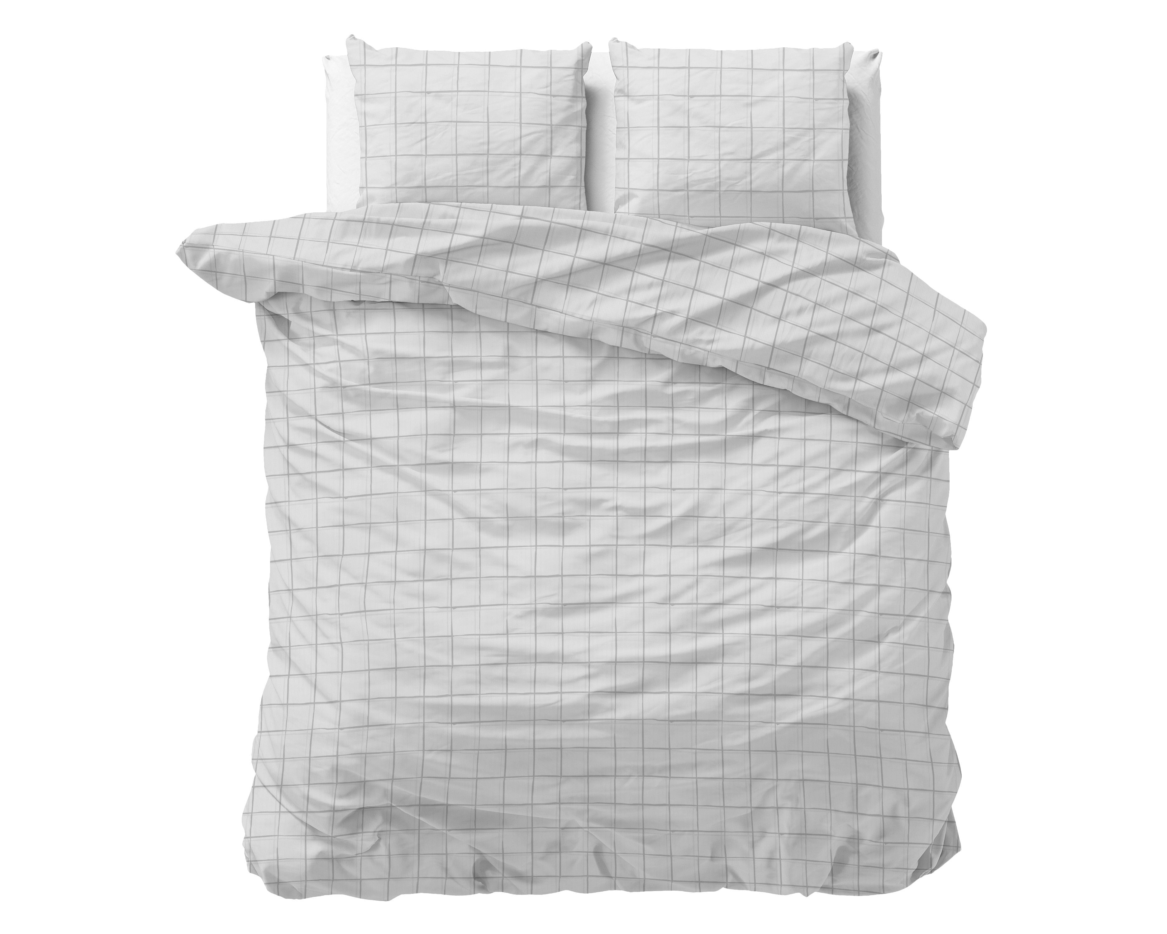 NordDream Classy Check It pussilakanasetti harmaa 200x220 cm