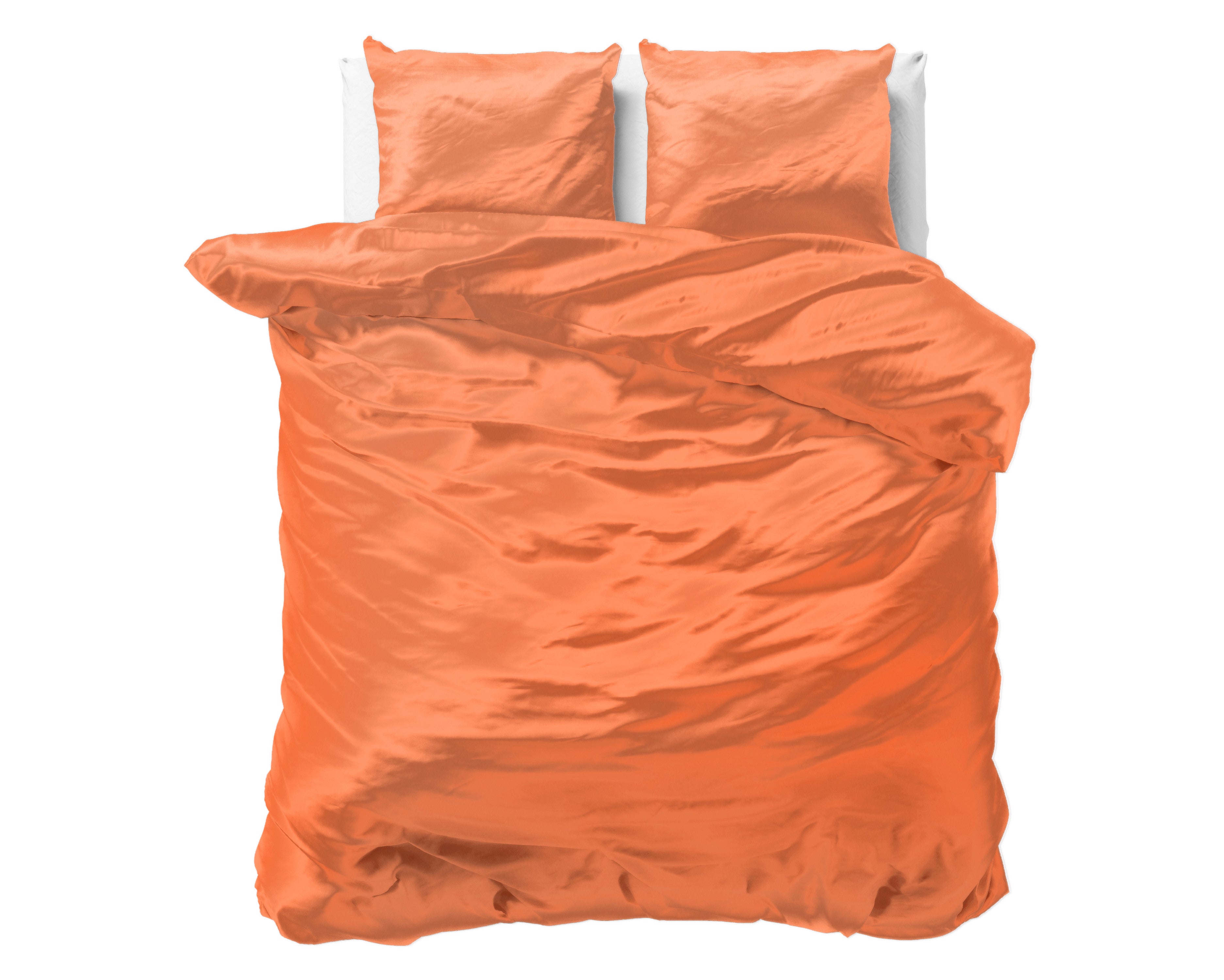 NordDream Beauty Skin Care pussilakana pastellioranssi 200x200 cm satiini