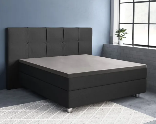 NordDream Satiini topper-aluslakana 90x200 harmaa puuvilla