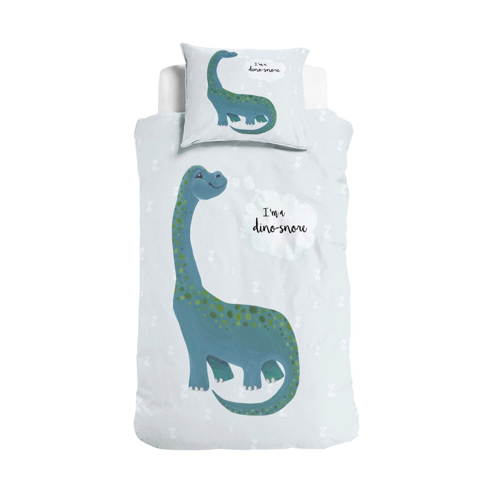 NordDream Kids I'm a Dino-Sore pussilakana 140x220 sininen