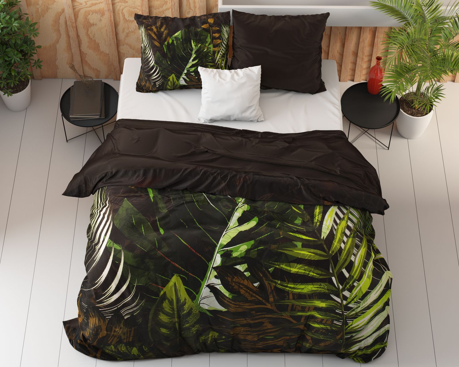 NordDream Botanical Jungle Art 2 pussilakana 240x220 taupe