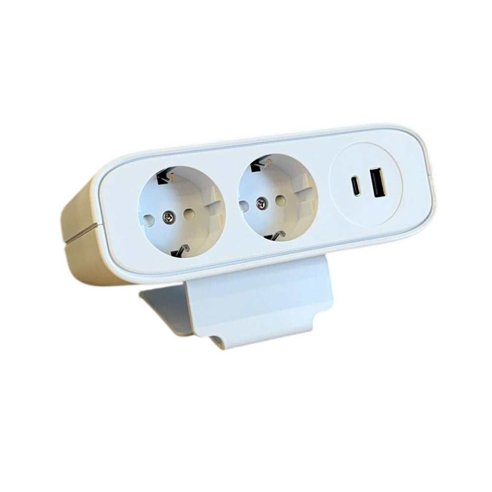 Top-Cousins TC Edge pöytäpistorasia valkoinen USB-A/C