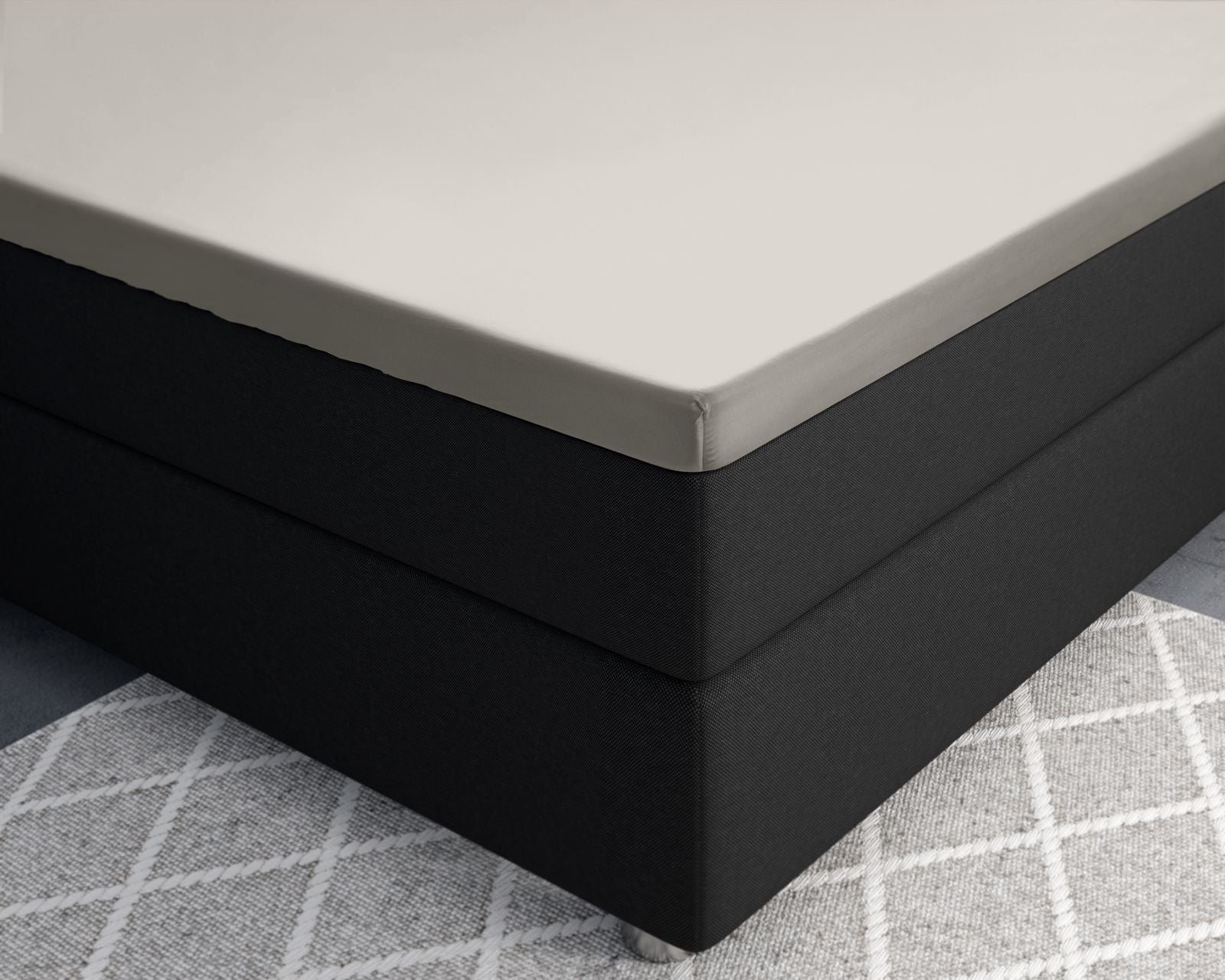NordDream Satiini split-aluslakana kerma 180x200 cm 15cm