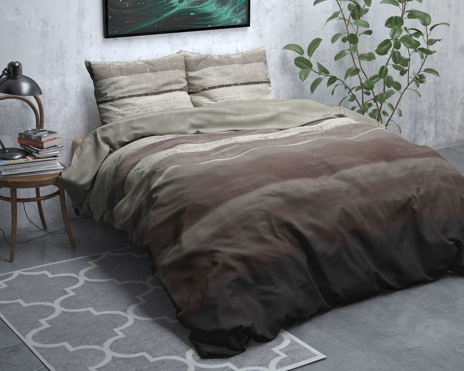 NordDream Flanel Marcus Taupe pussilakana 140x220