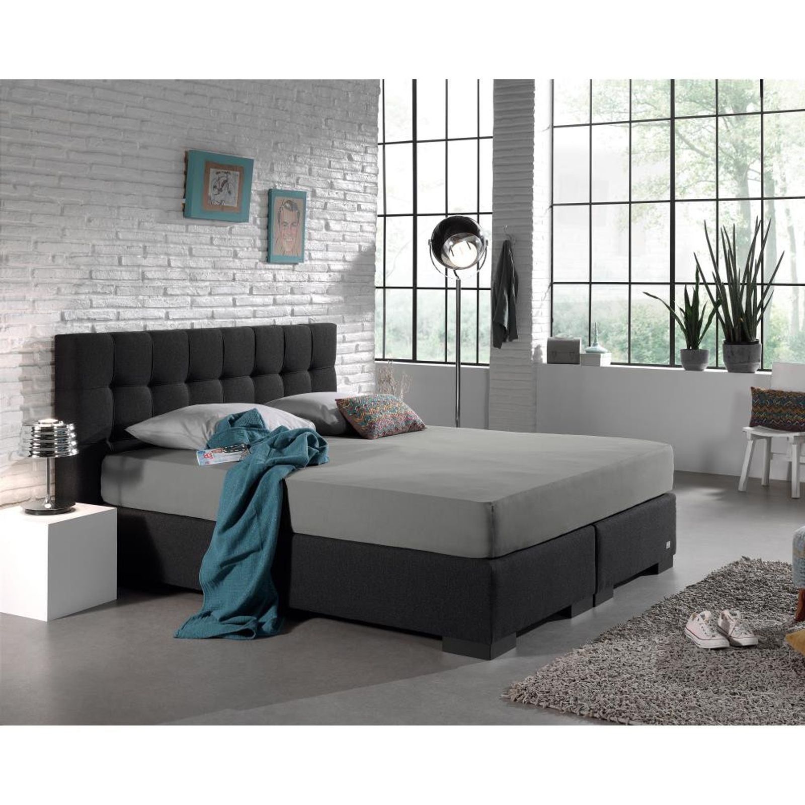 NordDream Double Jersey aluslakana harmaa 160x200