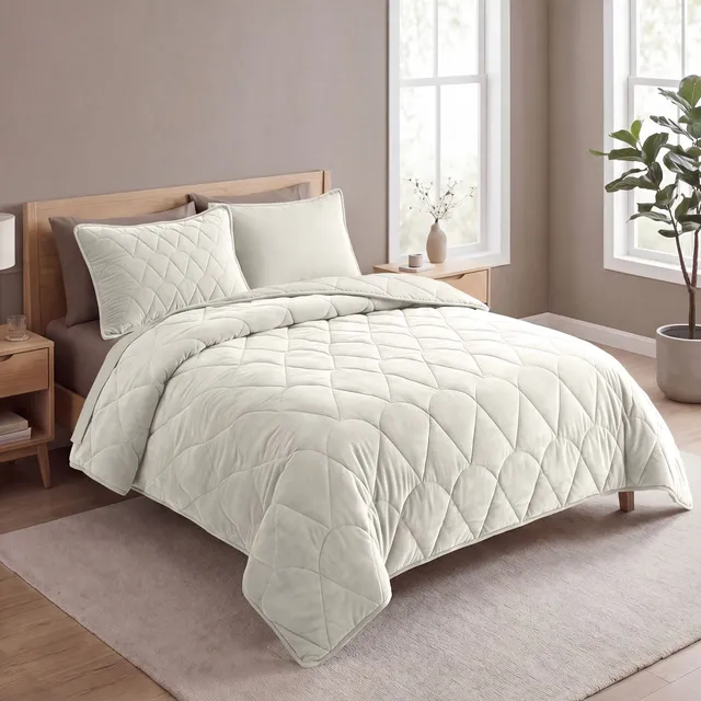 NordDream Lazy Velvet pussipeitto 240x200 beige
