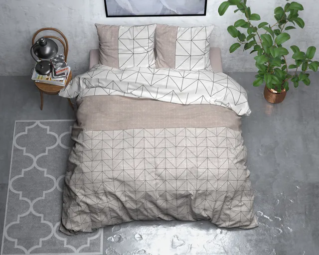 NordDream Flanel pussilakana Gino Taupe flanelli 150 gsm