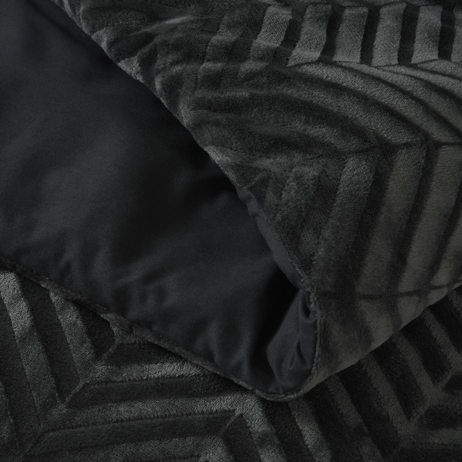 NordDream Teddy Chevron pussilakanasetti antrasiitti 200x220 cm