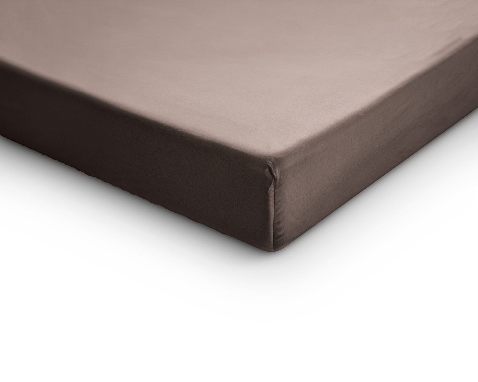 NordDream Satijn splittopper aluslakana taupe sileä