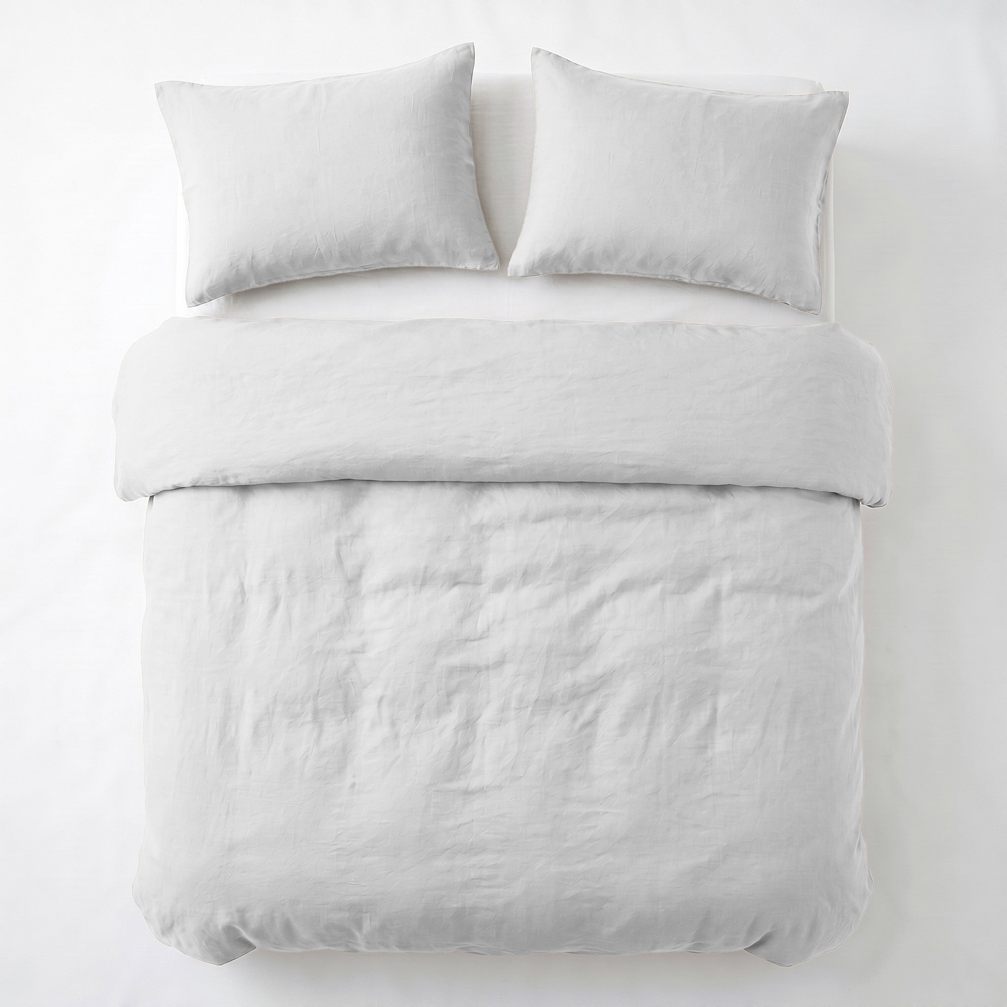 NordDream Stone Washed pussilakana 240x200 valkoinen puuvilla