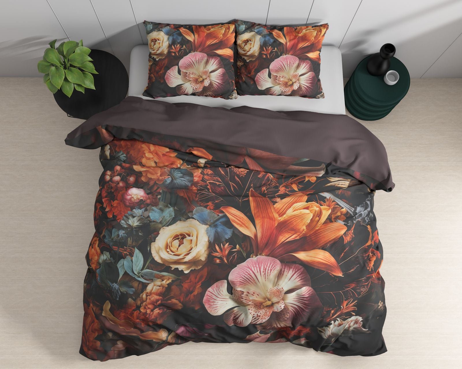 NordDream Wild Flower pussilakana 200x200 multi satiini