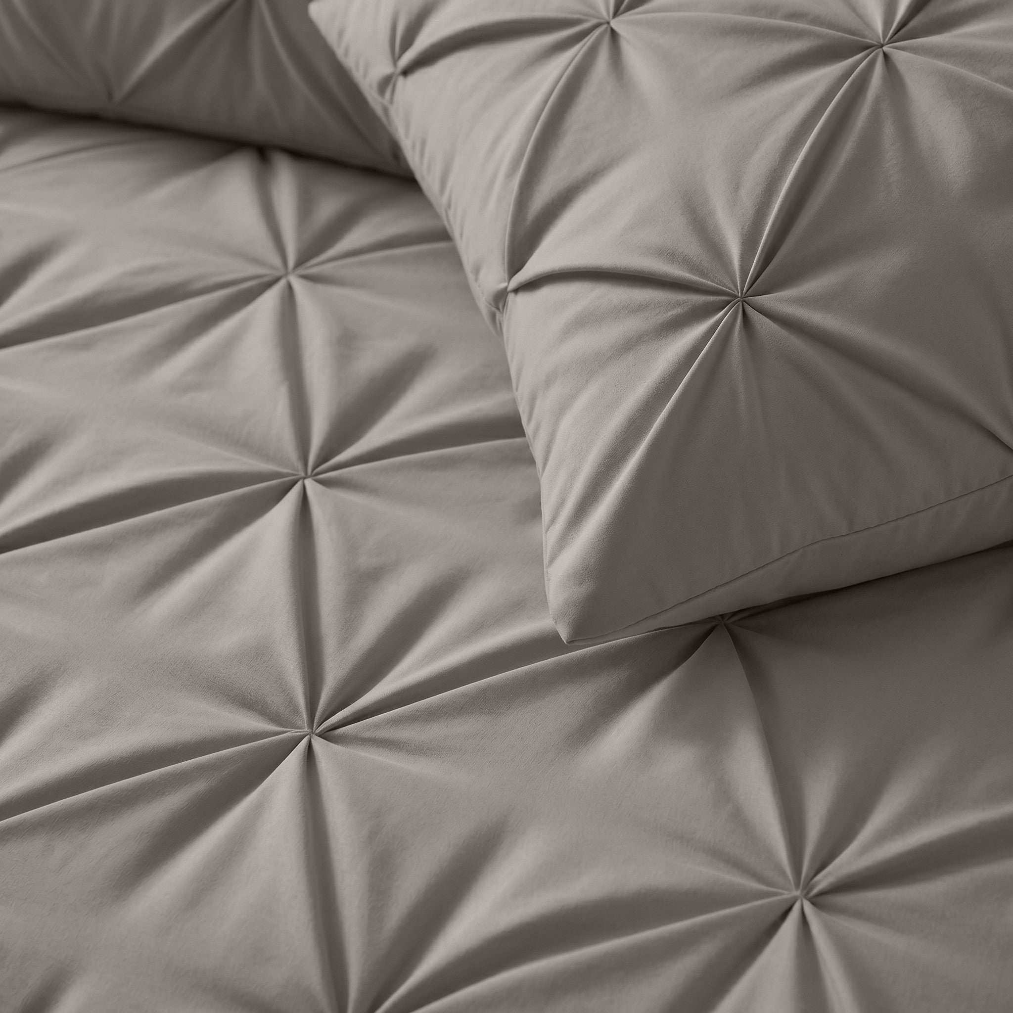 NordDream Lazy Pintuck tyynyliina taupe/harmaa 60x70 2kpl